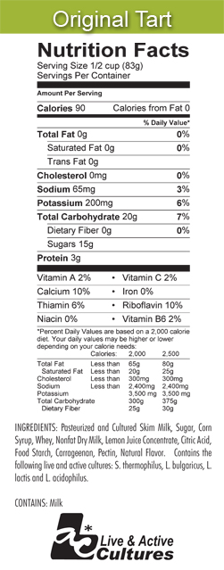 34 Frozen Yogurt Nutrition Label - Labels Design Ideas 2020